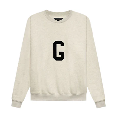 FOG FW21 G Crewneck Sweatshirt Cream Heather Pullover Cream FG50-054OFL-101