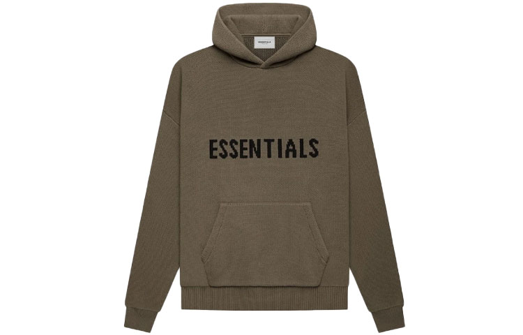 Fear of God FW21 Knit Pullover Harvest Wheat Brown Logo Hoodie Unisex Sweater FOG-FW21-014