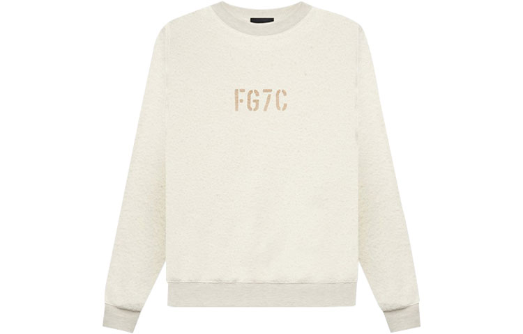 FOG FW21 Logo Print Pullover Hoodie Cream Color FG50-059OFL-101