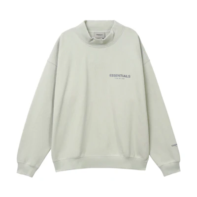 FOG FW21 Mock Neck Sweatshirt Green/Concrete Unisex Heavyweight Pullover FOG-FW21-110