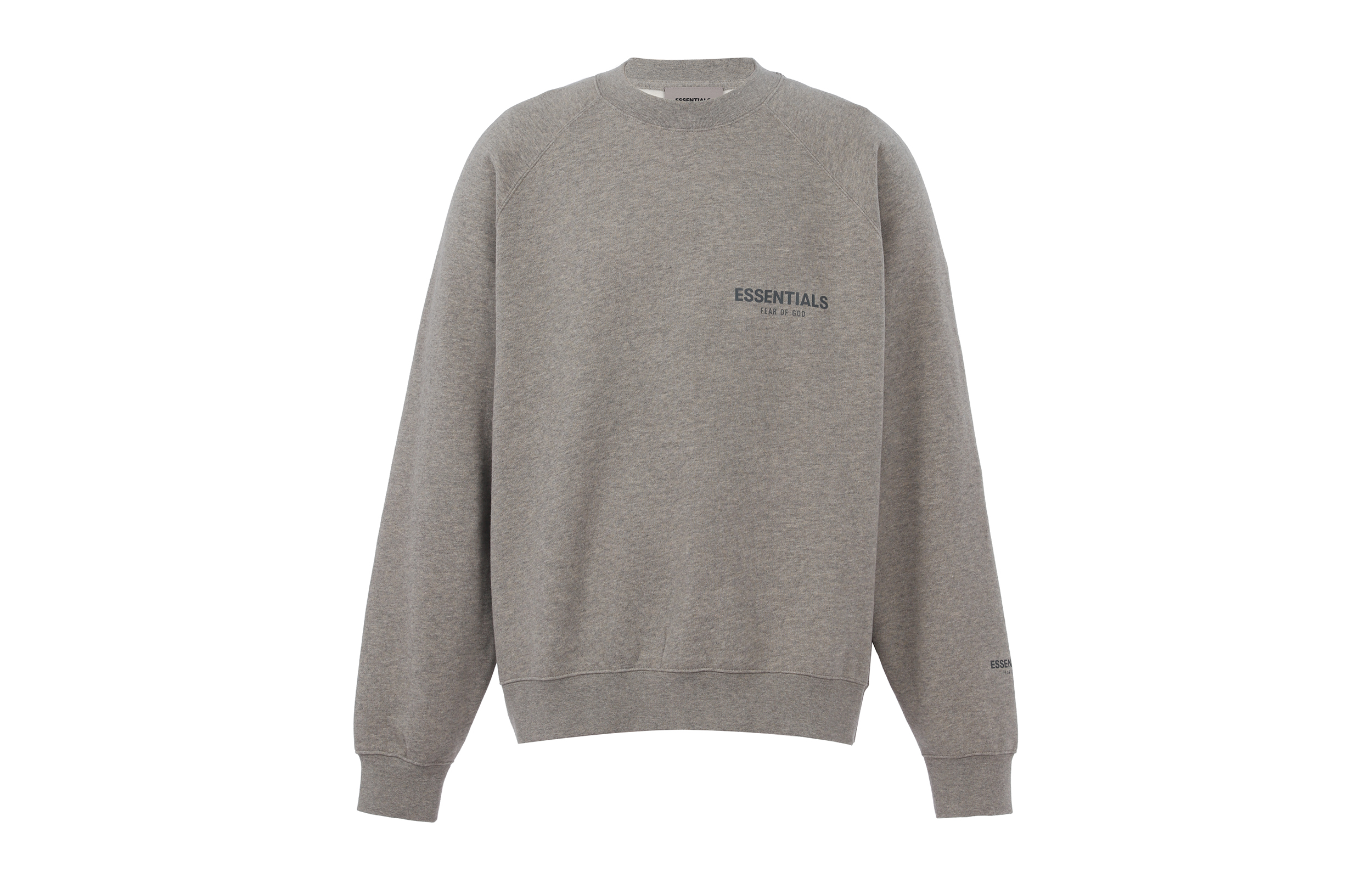 FOG FW21 Pullover Crewneck Dark Heather Oatmeal Unisex Heavyweight Sweater FOG-FW21-369