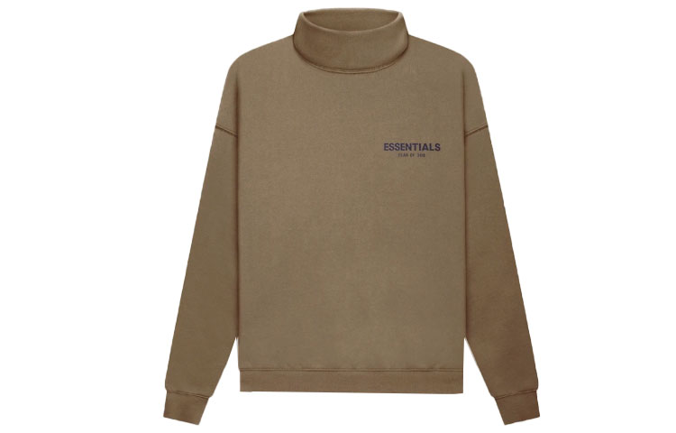 Fear of God FW21 Pullover Mockneck Harvest Brown Heavyweight Sweatshirt Unisex FOG-FW21-011