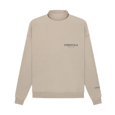 FOG FW21 Pullover Mockneck Tan Reflective Logo Heavyweight Sweatshirt Unisex FOG-FW21-146