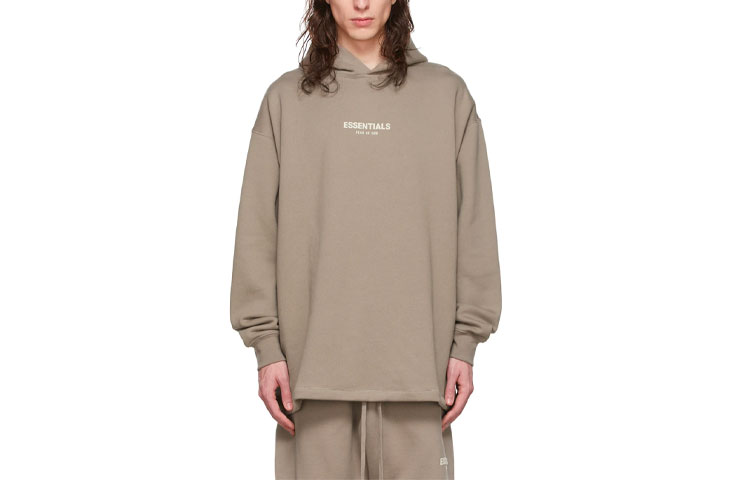 FOG FW22 Desert Taupe Cotton Hoodie - Heavyweight Pullover Sweatshirt 221161M202052