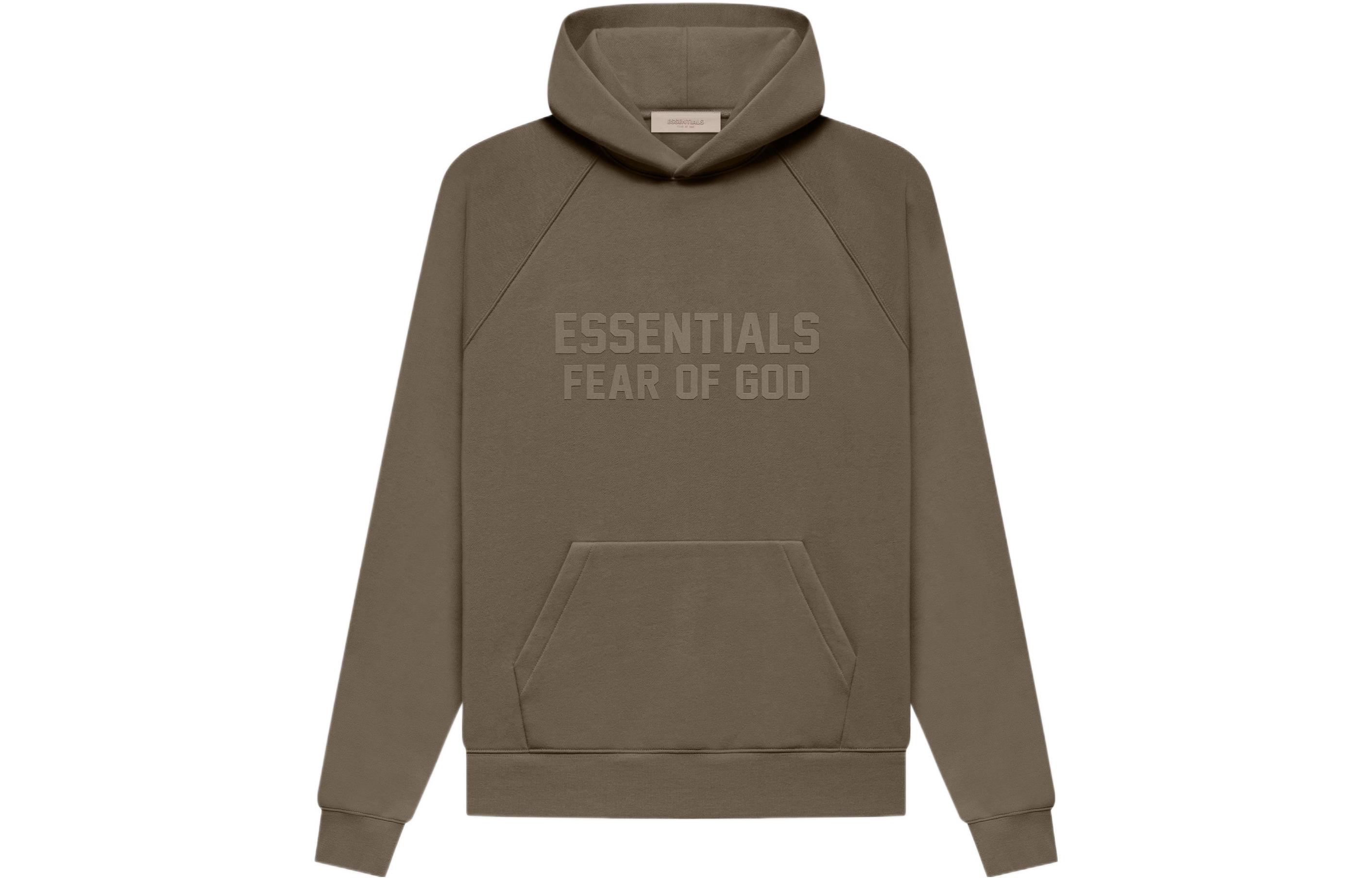 Fear of God FW22 Essentials Hoodie Wood Pullover Fleece Unisex Sweatshirt Brown FOG-FW22-174