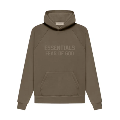 FOG FW22 Essentials Hoodie Wood Pullover Fleece Unisex Sweatshirt Brown FOG-FW22-174