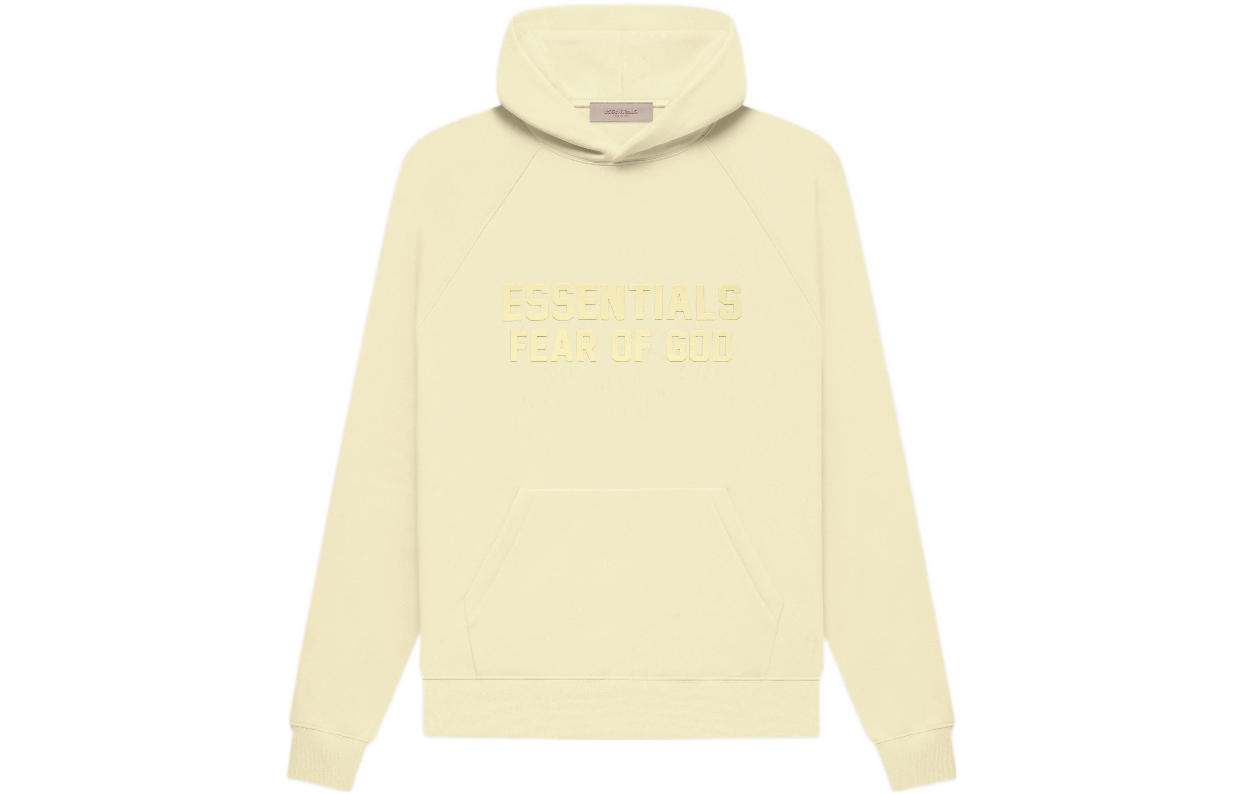 Fear of God FW22 Hoodie Canary Yellow Pullover Unisex Fleece Printed Sweatshirt FOG-FW22-652