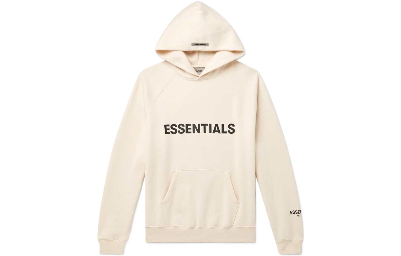 FOG FW22 Letter Logo Embroidered Pullover Hoodie Unisex Cream FOG-FW22-103