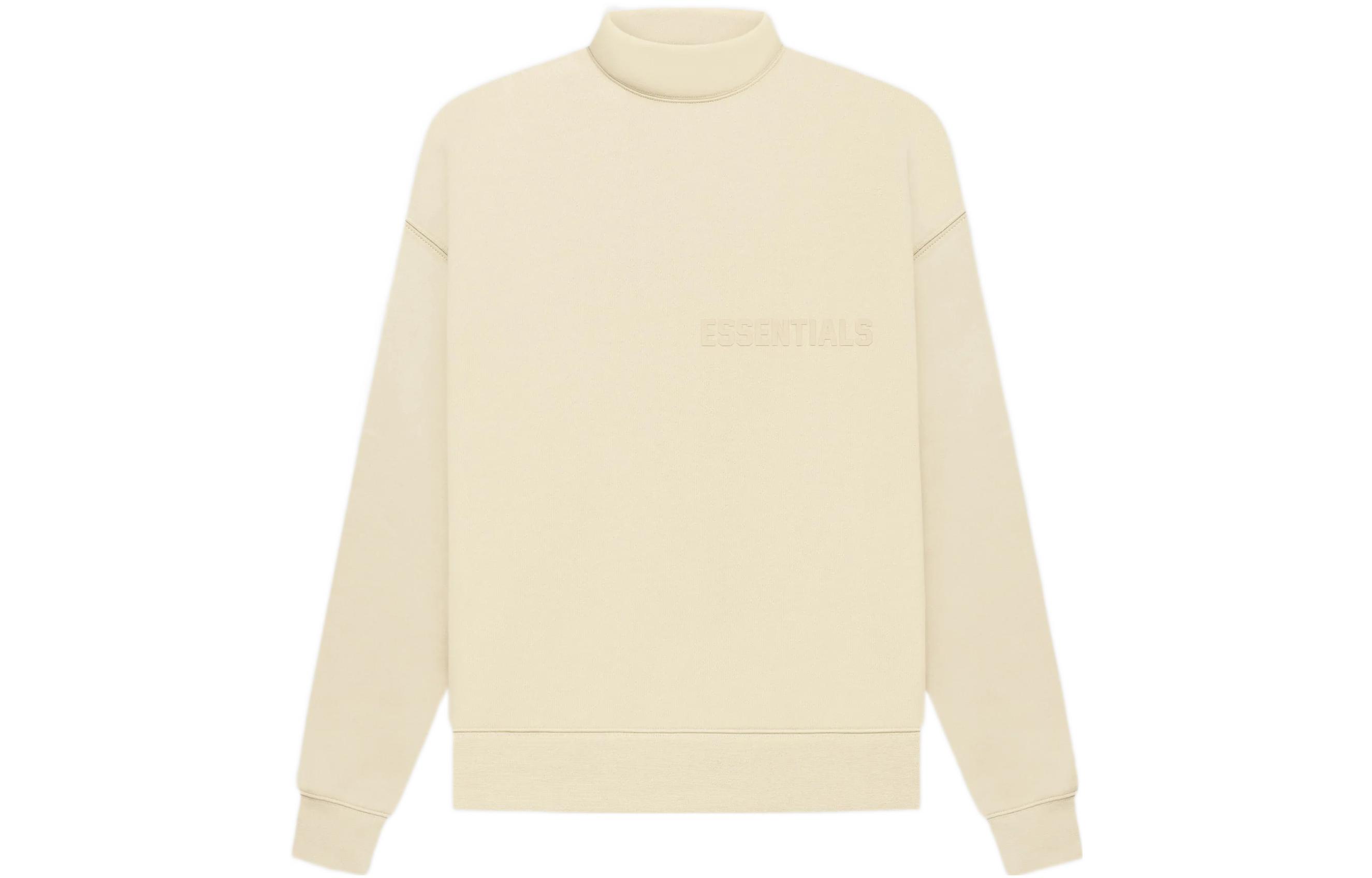 Fear of God FW22 Mockneck Logo Sweatshirt Eggshell White Heavyweight Unisex FOG-FW22-309
