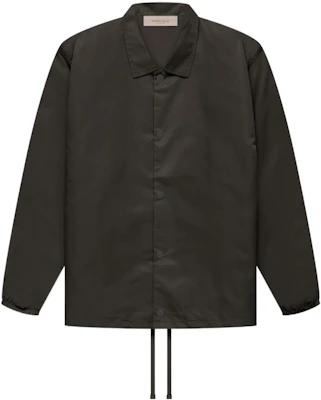 Fear of God FW22 Jaket Coaches Nylon Hitam Logo Tebal Kancing-Up FOG-FW22-609 Buy Fear of God FW22 Jaket Coaches Nylon Hitam Logo Tebal Kancing-Up FOG-FW22-609