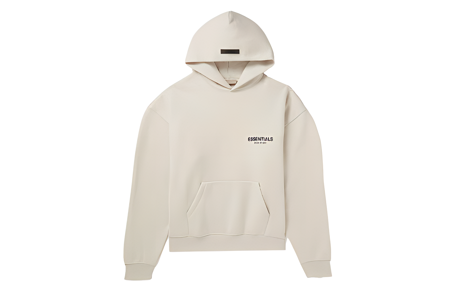 FOG FW22 Pullover Hoodie Mens Oatmeal - Solid Logo Print Heavyweight FOG-FW22-1125