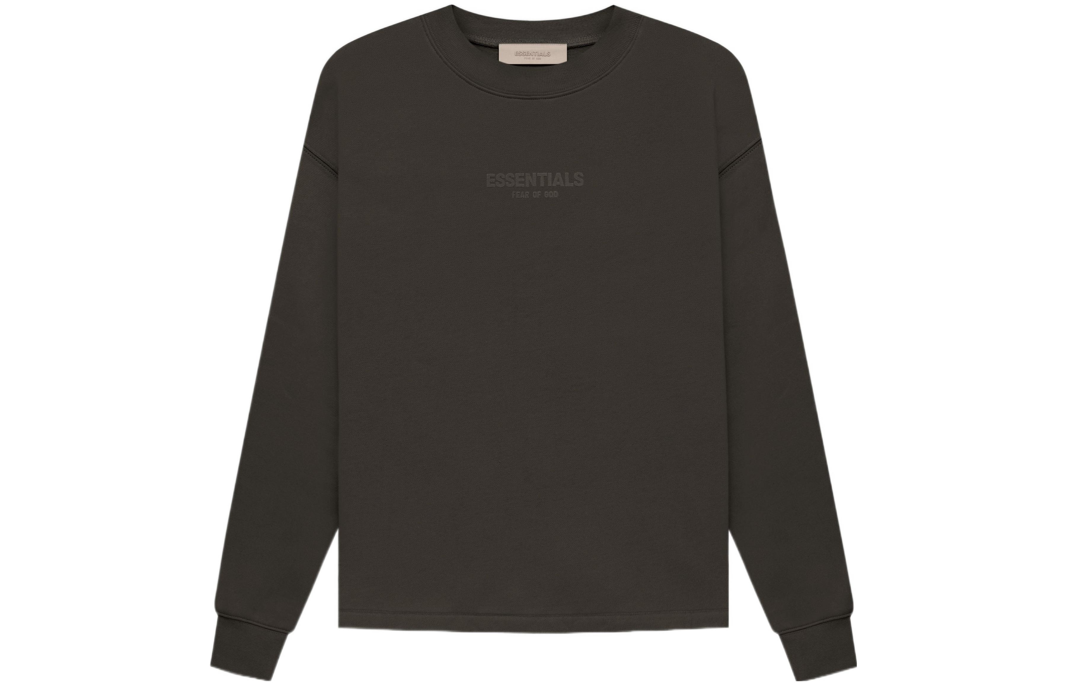 Fear of God FW22 Relaxed Crewneck Off Black Heavyweight Sweatshirt Unisex Grey-Black FOG-FW22-644