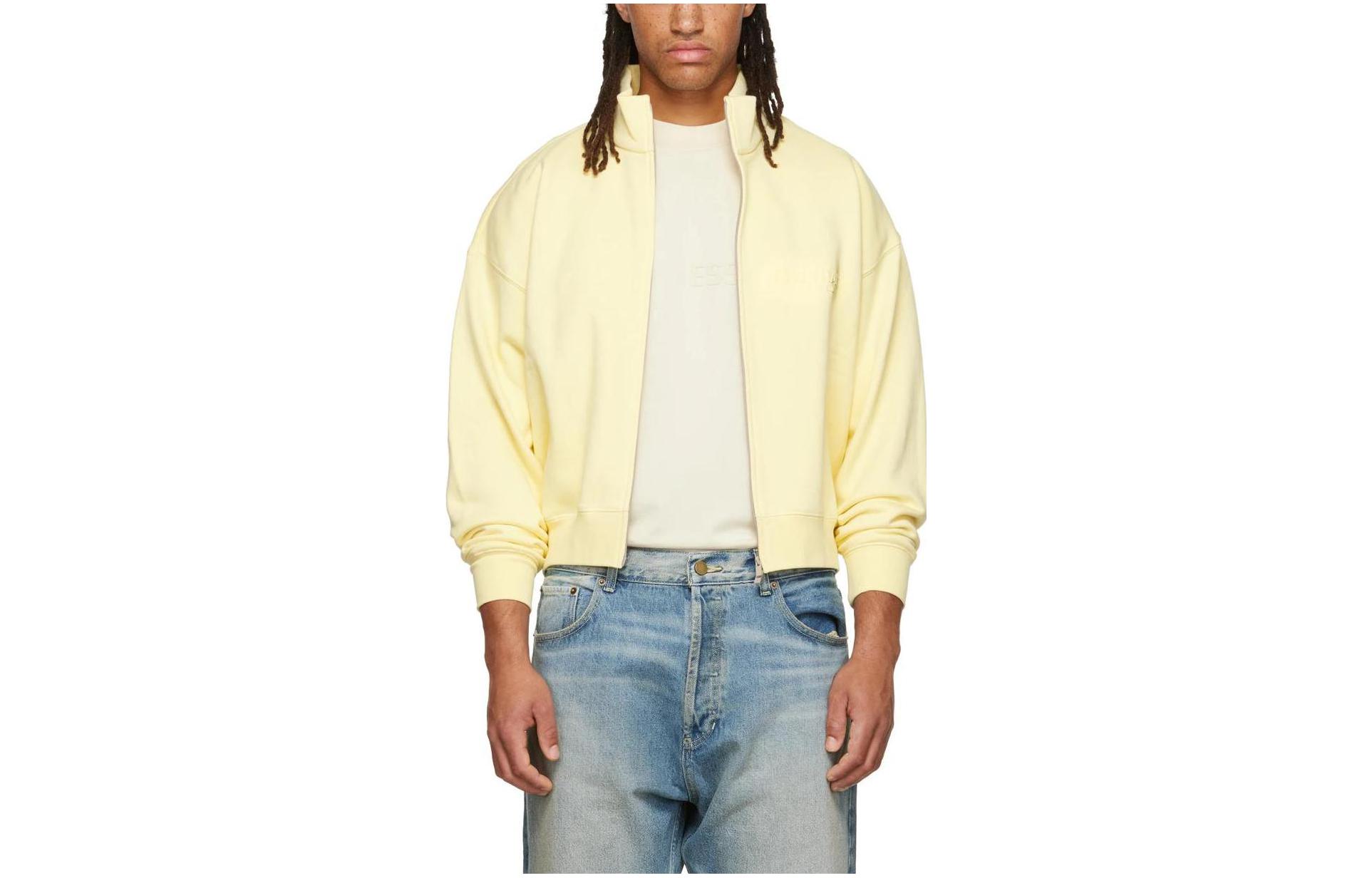 FOG FW22 Yellow Zip Jacket Canary Heavyweight Fleece Casual Mens Jacket FOG-FW22-323