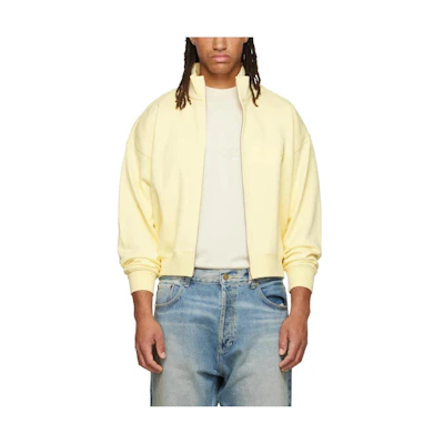 FOG FW22 Yellow Zip Jacket Canary Heavyweight Fleece Casual Mens Jacket FOG-FW22-323
