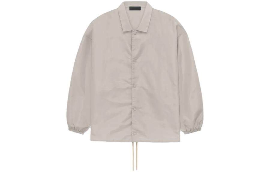 FOG FW23 Silver Cloud Logo Coach Jacket Mens Smoky Gray Heavyweight 202BT232012F