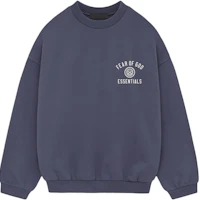 Fear of God FW24 Holiday Pullover Oversized Fleece Crewneck - Deep Sea Blue 192HO246264F Fear of God FW24 Holiday Pullover Oversized Fleece Crewneck - Deep Sea Blue 192HO246264F