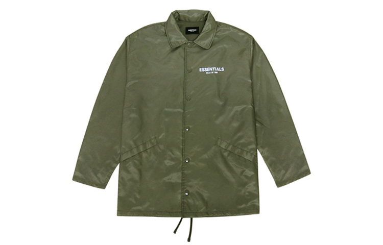 FOG Green Logo Coach Jacket Heavyweight Unisex Style - Green FOG-FW19-91