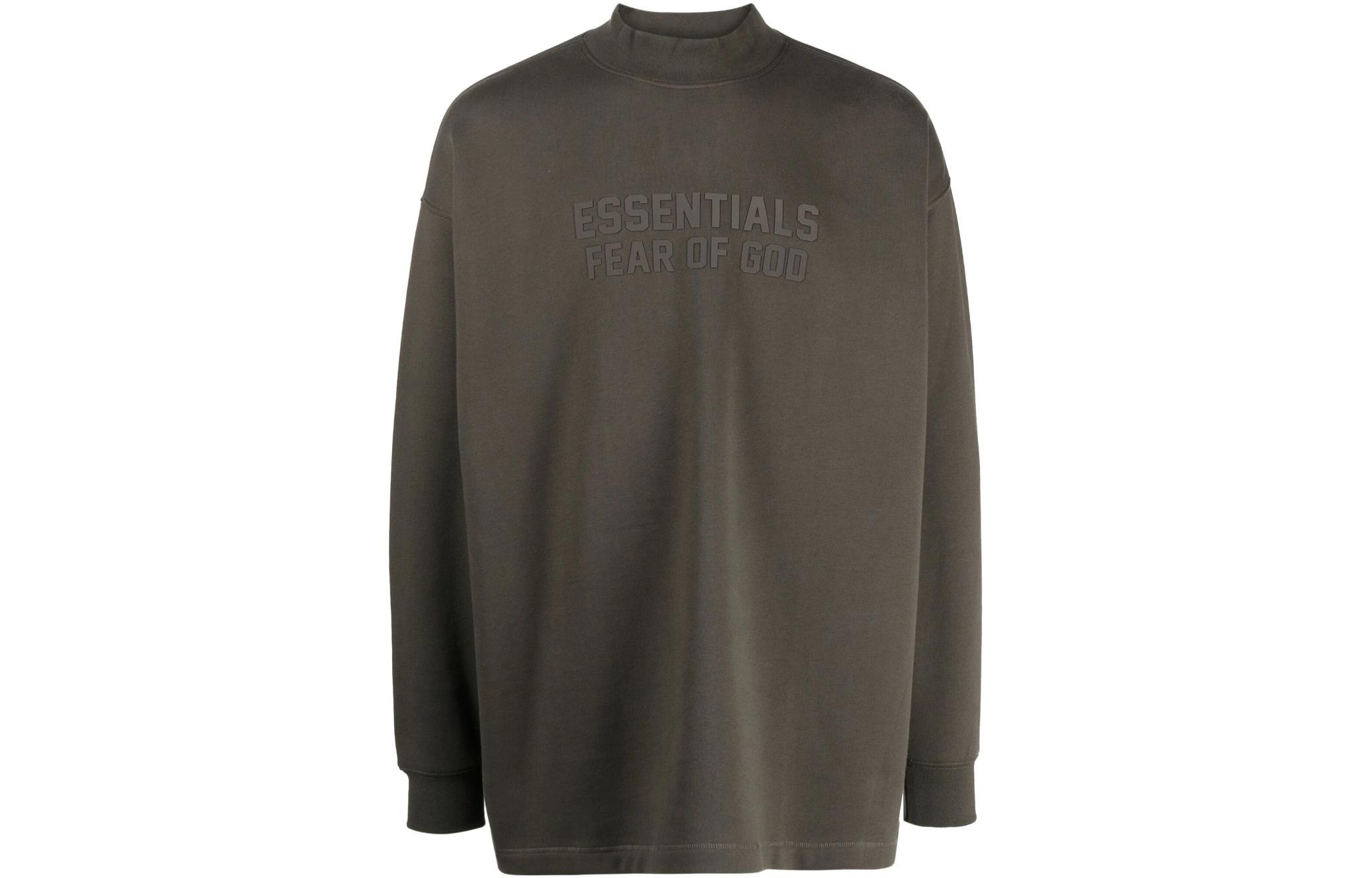 FOG Half-Turtleneck Heavy Sweatshirt Olive Black Men’s Logo Print 192BT222070F