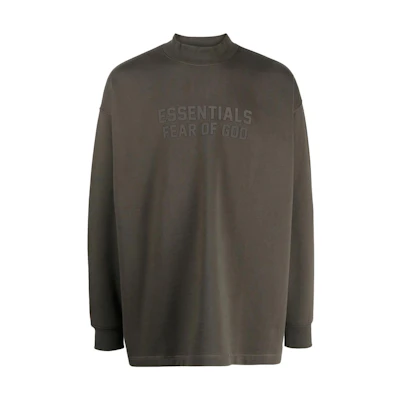 FOG Half-Turtleneck Heavy Sweatshirt Olive Black Men’s Logo Print 192BT222070F