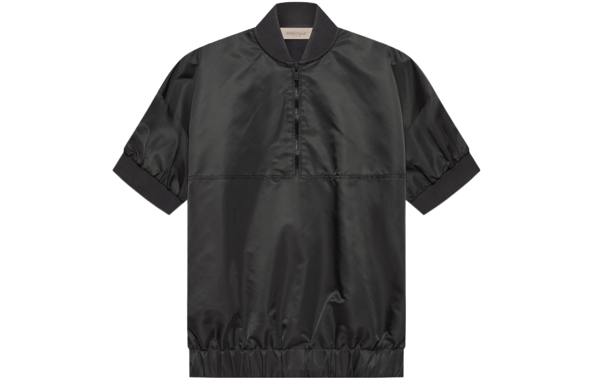 FOG Half Zip Pullover Iron SS22 Jacket in Solid Black Iron FOG-SS22-461