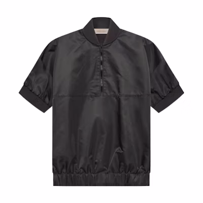 FOG Half Zip Pullover Iron SS22 Jacket in Solid Black Iron FOG-SS22-461