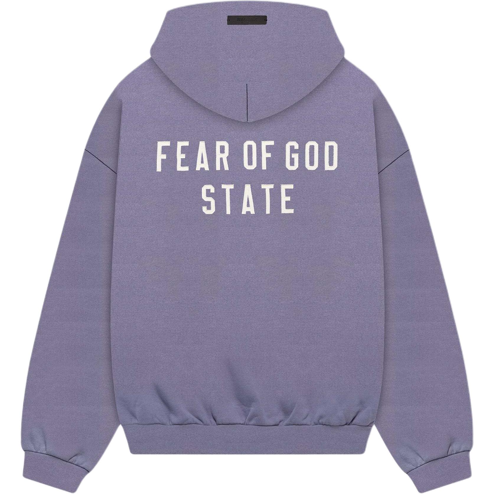 FOG Heavy Fleece Full Zip Hoodie Lavender - Fall 24 Homecoming Edition 192BT246247F