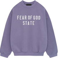Fear of God Heavy Fleece Letter Print Crewneck Sweatshirt Lavender Purple 192BT246237F Fear of God Heavy Fleece Letter Print Crewneck Sweatshirt Lavender Purple 192BT246237F