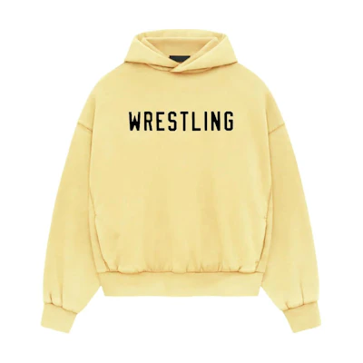 FOG Heavy Fleece Vintage Shrunken Hoodie Amber Gold Streetwear 192BT246213F