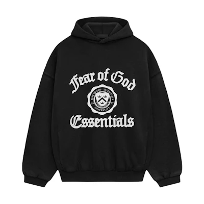 FOG Heavy Fleece Vintage Shrunken Hoodie Black - Holiday Collection 192HO246210F