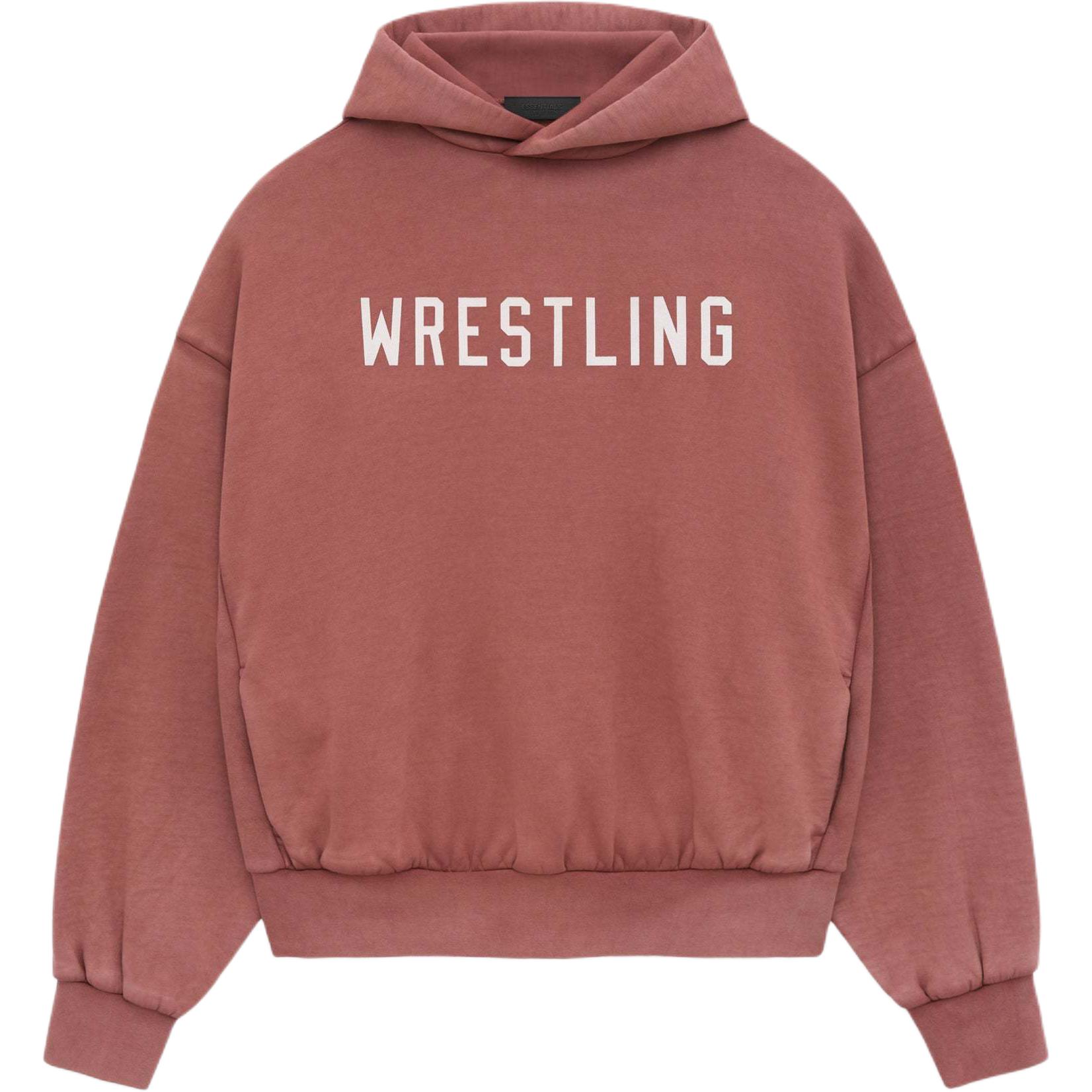 FOG Heavy Fleece Vintage Shrunken Hoodie Crimson Red Menswear 192BT246216F