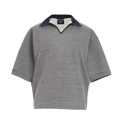 FOG Heavy Terry V-Neck Polo Grey