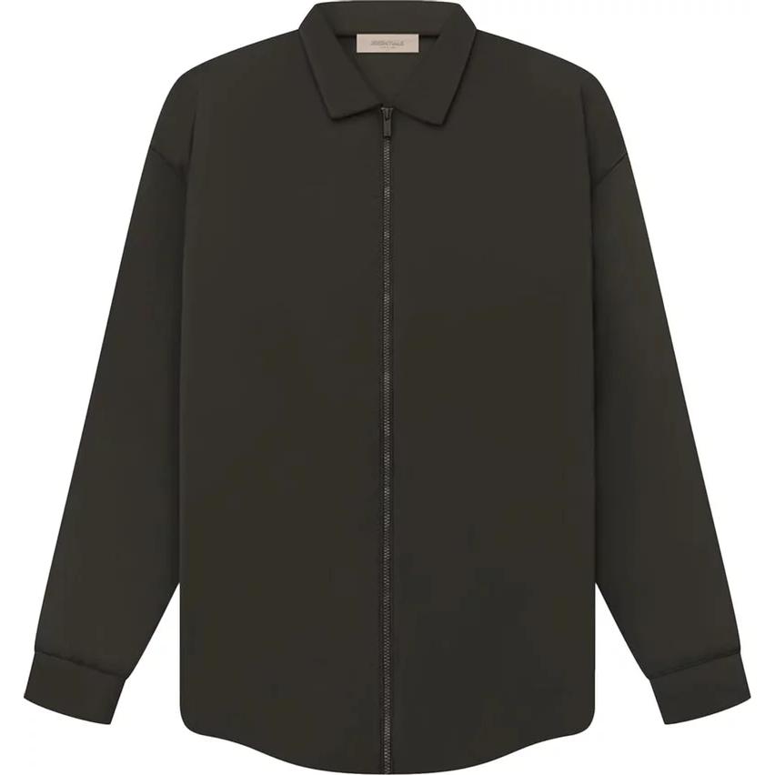 FOG Heavyweight Zip-Up Collar Jacket Black 202BT224040F