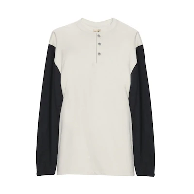 Fear of God L/S Henley T-Shirt Cream/Black