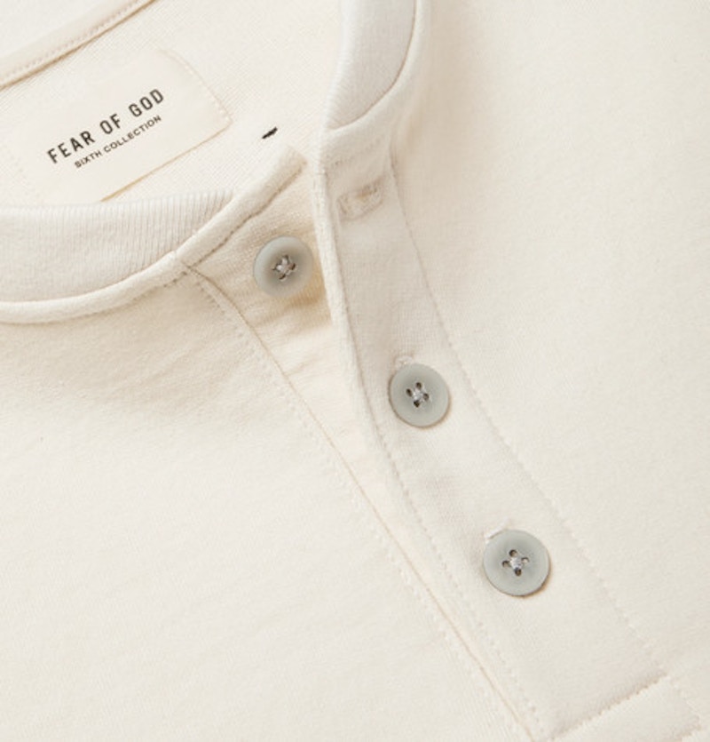 Lookbook フィアオブゴッド 長袖ヘンリーT クリーム/黒
