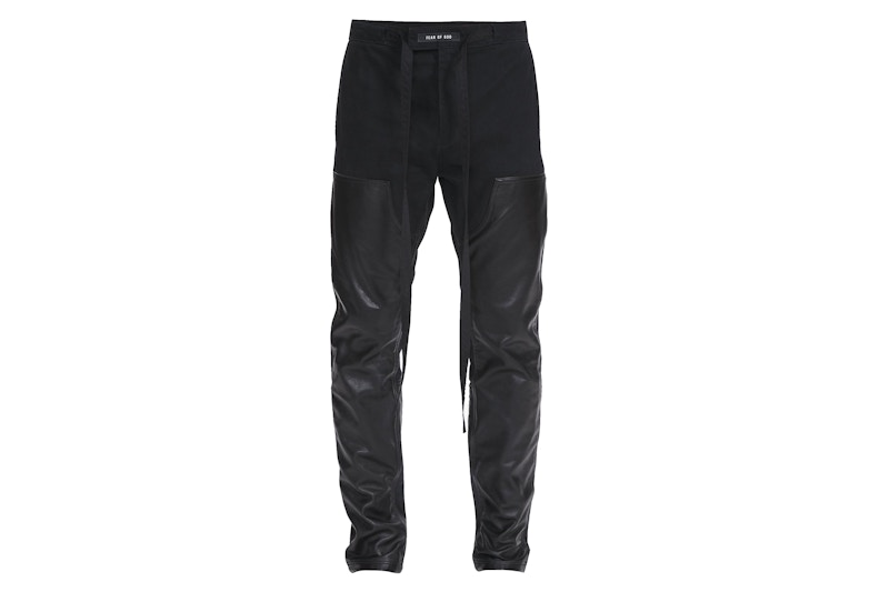 Fear of God Leather Canvas Double Front Work Pants Black