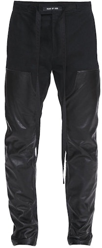 fear-of-god-leather-canvas-double-front-work-pants-black