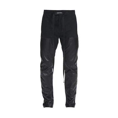 FOG Leather Canvas Double Front Work Pants Black