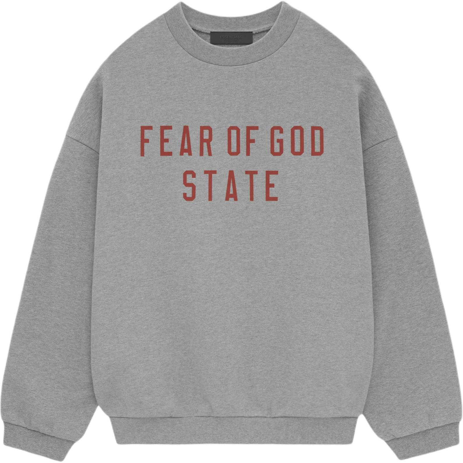 FOG Letter Front Print Crewneck Heavyweight Sweatshirt - 192BT246261F