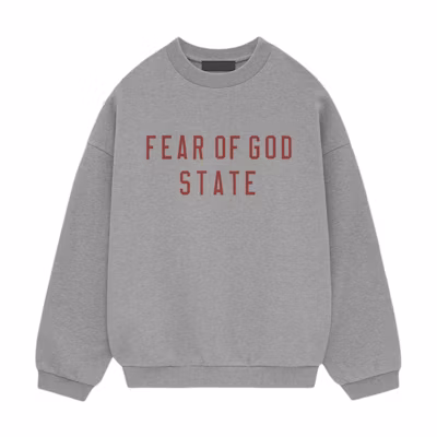FOG Letter Front Print Crewneck Heavyweight Sweatshirt - 192BT246261F