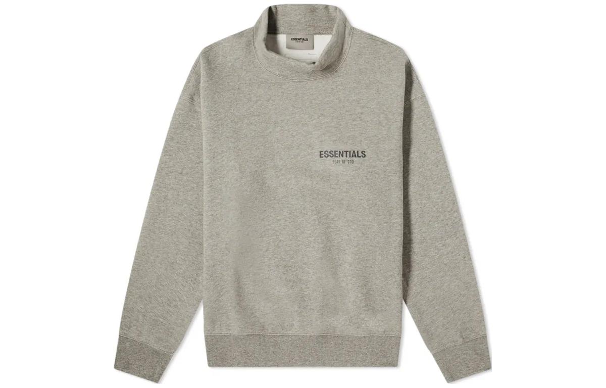 FOG Letter Logo High Neck Pullover Heavyweight Sweatshirt Deep Oatmeal 192SP212033F