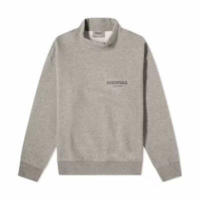 FOG Letter Logo High Neck Pullover Heavyweight Sweatshirt Deep Oatmeal 192SP212033F