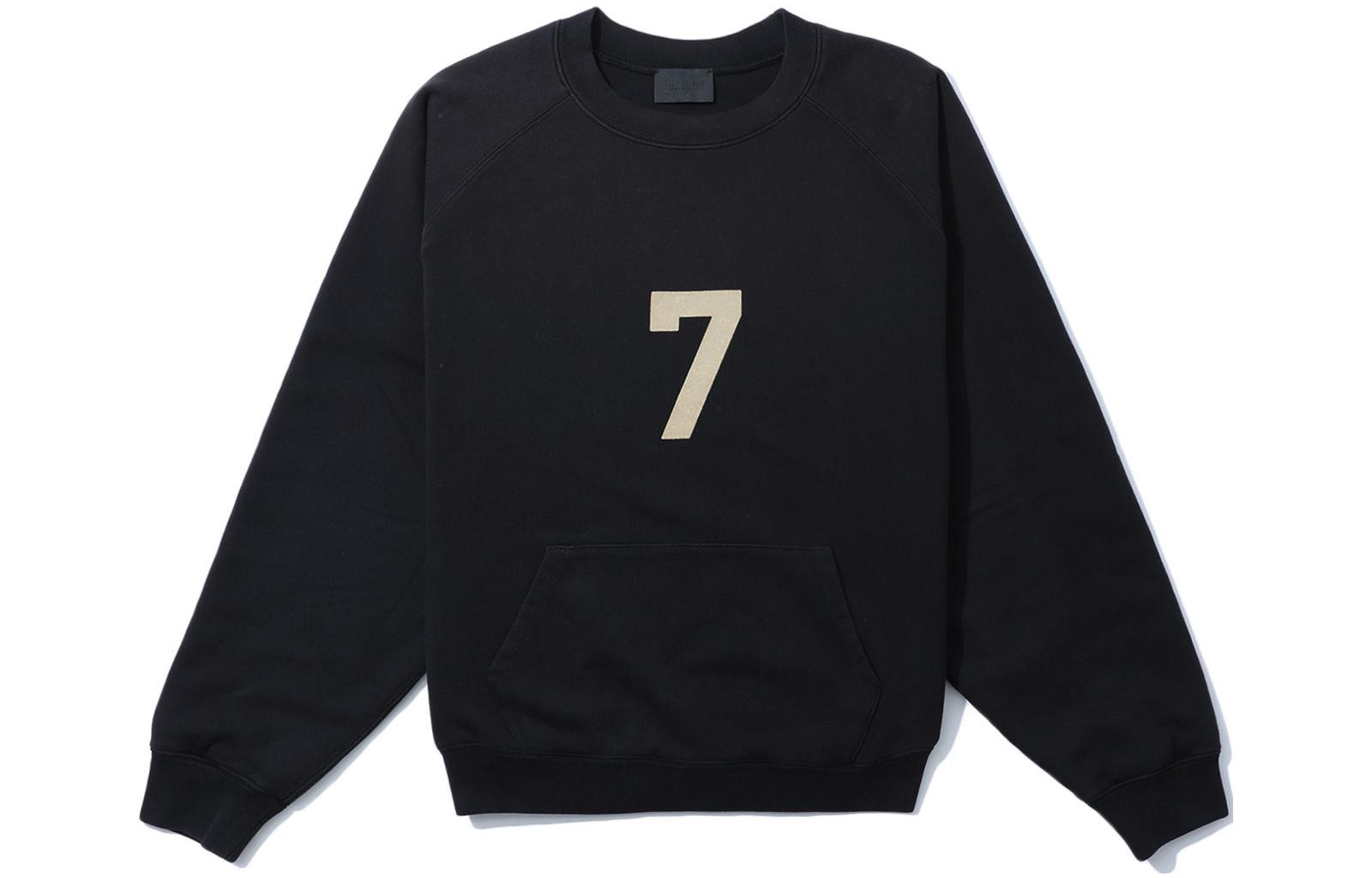 FOG Letter Print Crewneck Long Sleeve Sweatshirt Unisex Black FG50061TER010