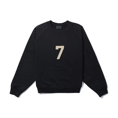 FOG Letter Print Crewneck Long Sleeve Sweatshirt Unisex Black FG50061TER010