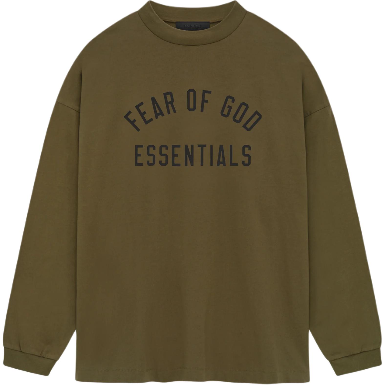 FOG Letter Print Heavyweight Long Sleeve Pullover Sweatshirt - 125BT244204F