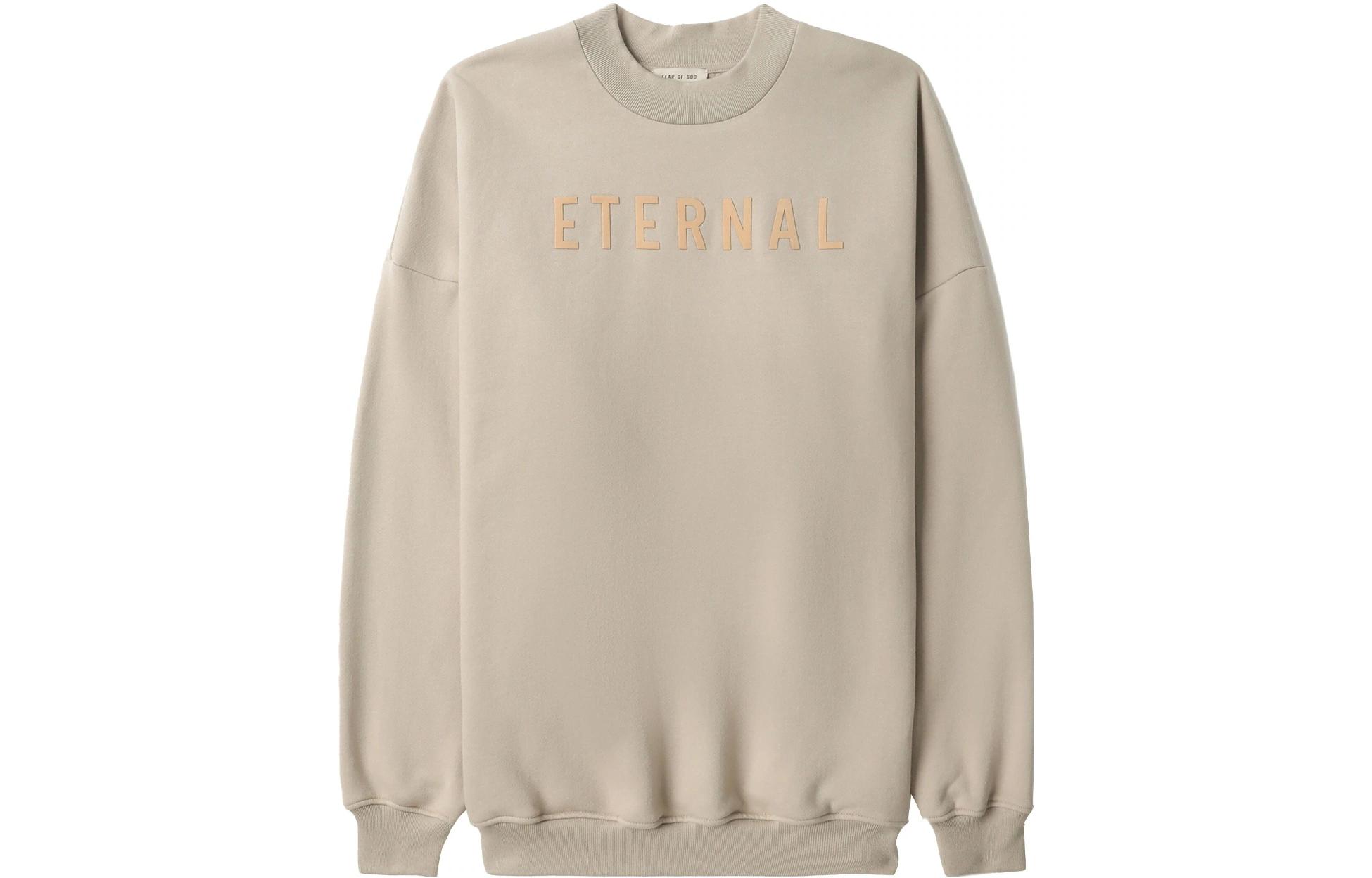 FOG Letter Print Pullover Crewneck Sweatshirt Light Beige FGE50003AFLC-252