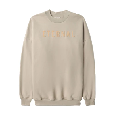 FOG Letter Print Pullover Crewneck Sweatshirt Light Beige FGE50003AFLC-252