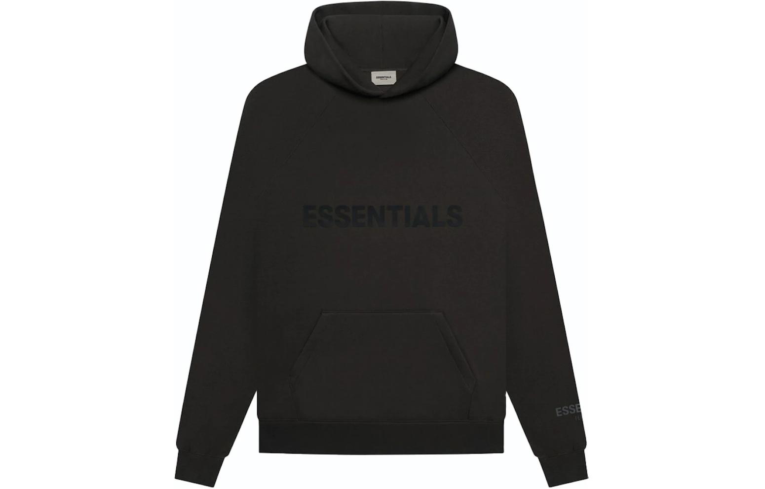 FOG Lettering Heavyweight Fleece Hoodie Unisex Washed Black 192250500238052