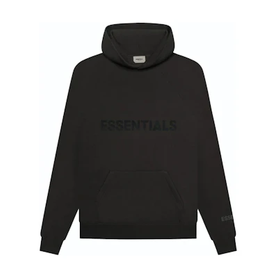 FOG Lettering Heavyweight Fleece Hoodie Unisex Washed Black 192250500238052