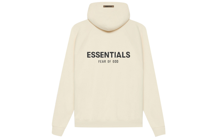 FOG Logo Print Pullover Hoodie Unisex - Cream Color FOG-SS21-574