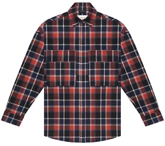 Fear of God Kemeja Lengan Panjang Kotak-Kotak Merah/Biru Navy Buy Fear of God Kemeja Lengan Panjang Kotak-Kotak Merah/Biru Navy